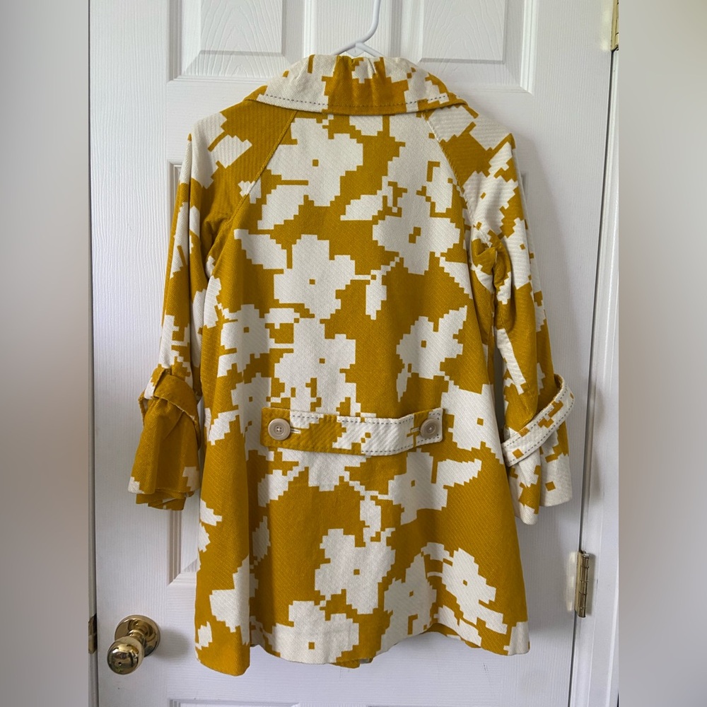 Y2K vintage Anthropologie Double-Breasted pixel Patterned Coat sz4 elevenses - Picture 2 of 8